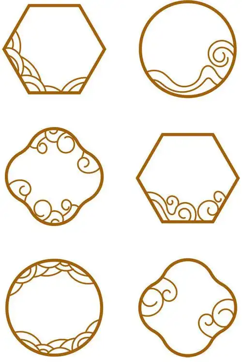 中式古典花纹矢量素材素材