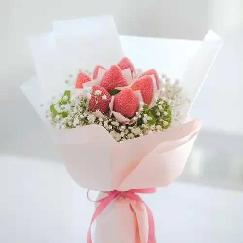 日本进口顶级草莓花束