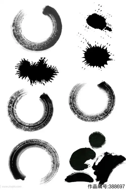 中国风水墨印素材