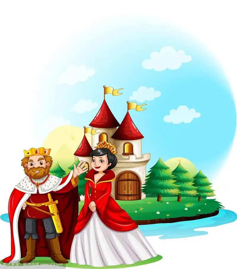 国王和王后在城堡里