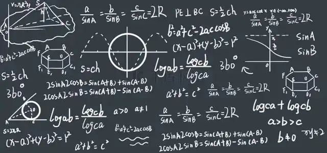 黑板上的公式方程教育数学公式背景