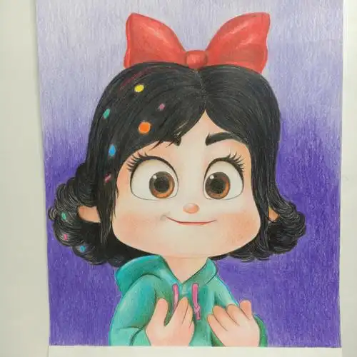 彩铅手绘卡通人物云妮洛普