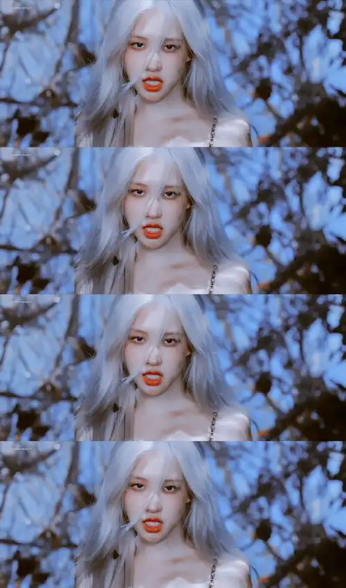 rose蓝发#91#blackpink直播#【朴彩英的修图搬运】蓝玫瑰真的是绝