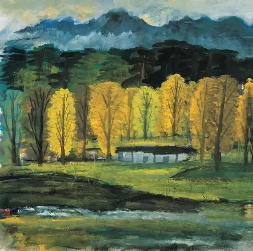 lot 4407 林风眠(1900～1991) 山居图 镜心 纸本设色