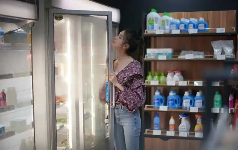 陈瑶太少女了,一字肩碎花衬衫配牛仔裤,阳光明媚像个学生