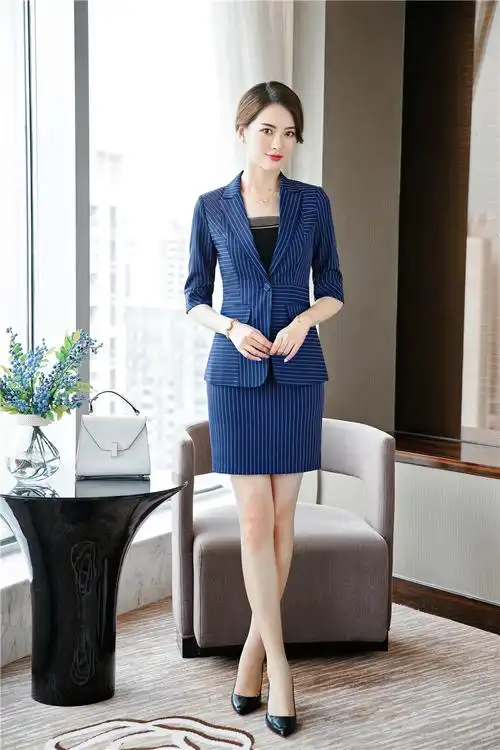 yls827职业装女装套裙秋季修身套装工作服女士时尚ol/一件代发