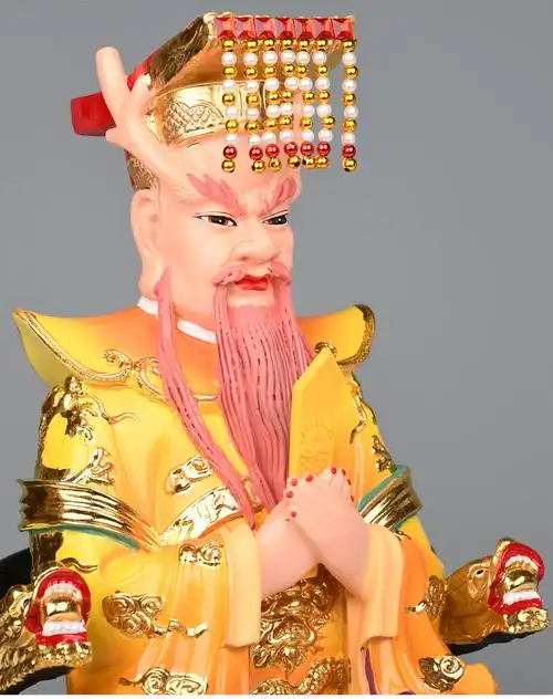 四海龙王神像红黄白黑色西海北海南海东海龙王树脂佛像摆件工艺品
