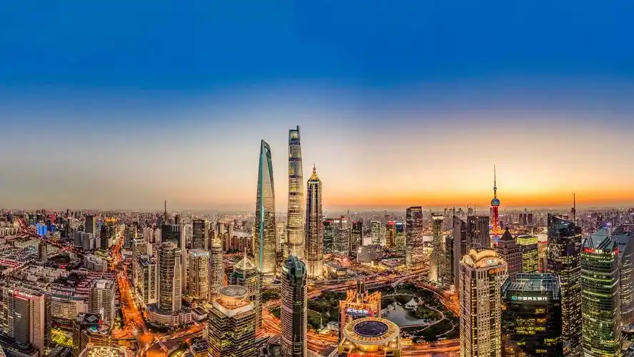 高楼城市建筑ppt背景图