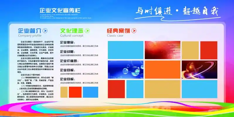 企业文化形象墙展板 psd宣传栏喷绘展板设计模板素材高端创意