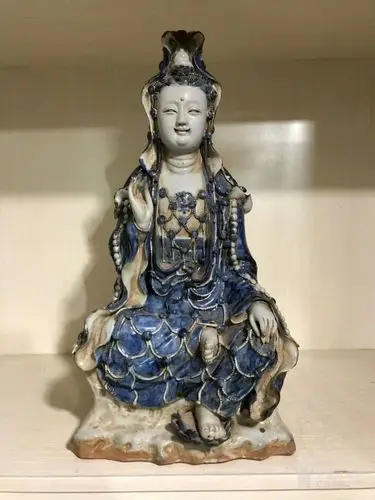 元 青花观音像