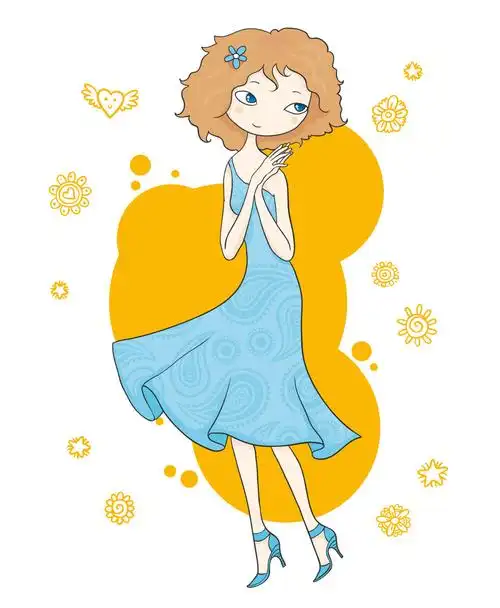 卡通人物小女孩 矢量素材平面广告素材免费下载(图片编号:8636677)-六