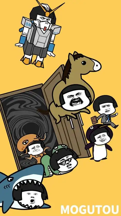 壁纸:超级炫酷沙雕搞笑的蘑菇头壁纸!