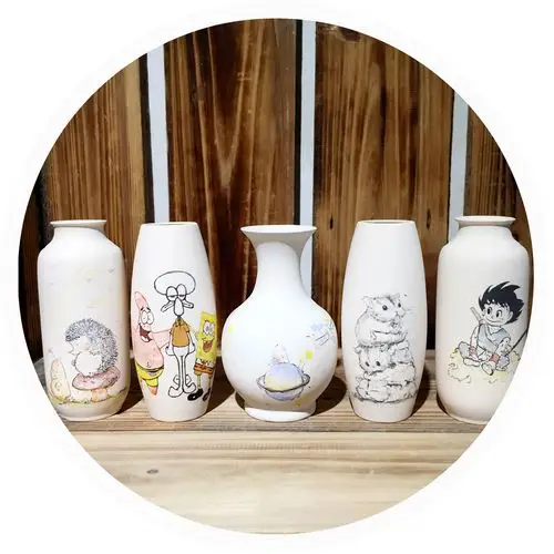 陶家坊花瓶素胚彩绘