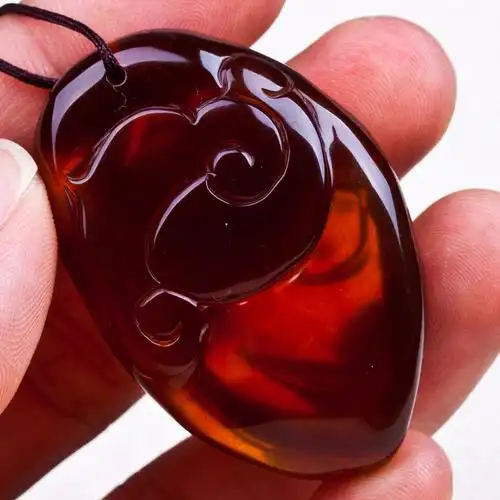 纯天然缅甸琥珀 红茶珀【笑佛】挂件15.3克