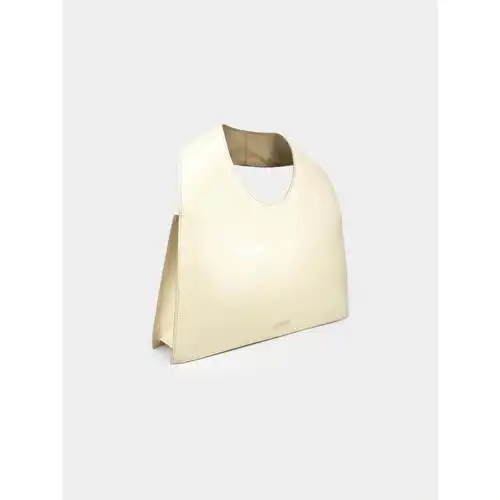 jpg高缇耶乳白色真皮个性独特手拿包