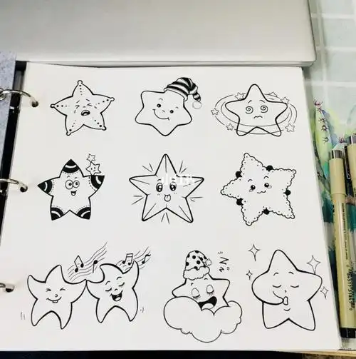 简笔画星星,星星的简笔画及画法