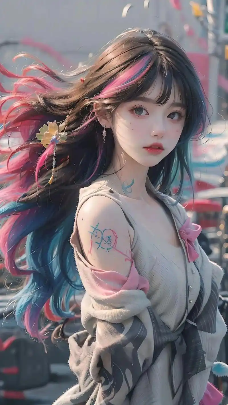 ai小姐姐绘画来袭.ai小姐姐iphone壁纸4k高清#手机 - 抖音