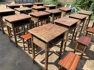 怀旧双人老课桌 老式双人课桌椅 书桌 实木老课桌 老椅子板凳