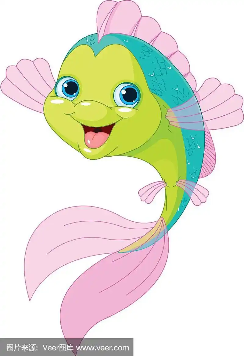 可爱的卡通鱼