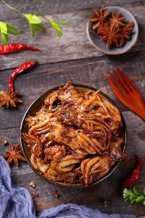 500g麻辣鱿鱼须即食鱿鱼头仔山东特产海鲜鱿鱼丝片250g下酒菜零食麻辣