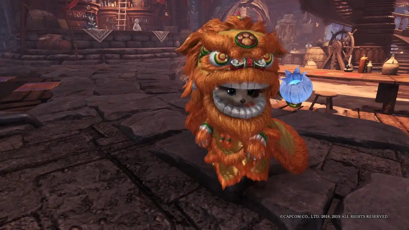 迷你激昂金狮子.嗷呜嗷呜~#怪物猎人世界 #怪兽出没请注意 - 抖音