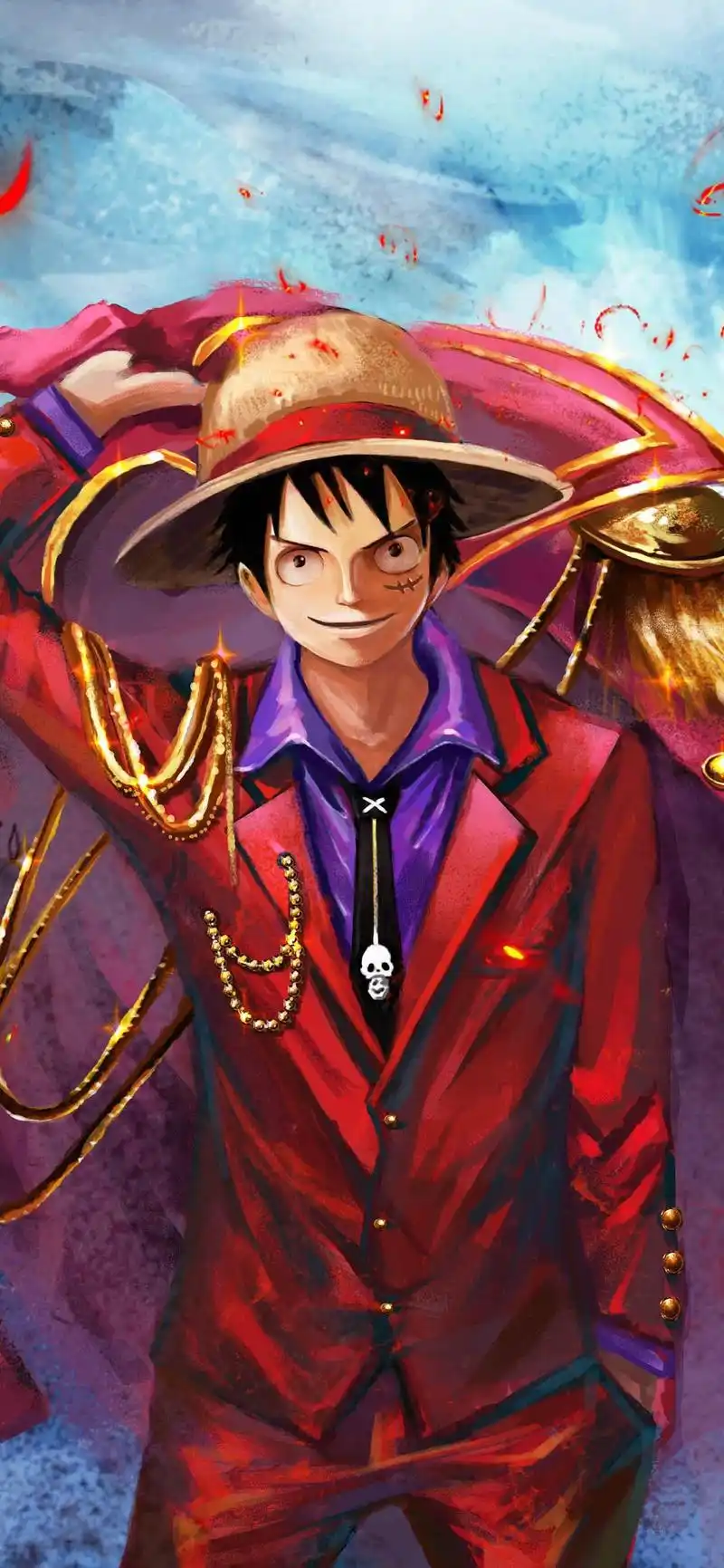 海贼王霸气插画高清手机壁纸