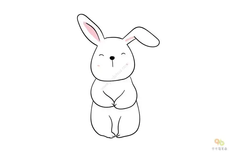 萌萌的兔子简笔画图片
