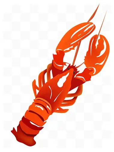 插画61582红色大龙虾手绘海鲜插画元素0251大龙虾红色海鲜插画5511
