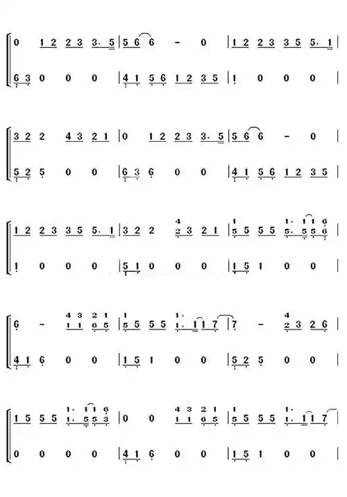 光年之外古筝简谱乐谱