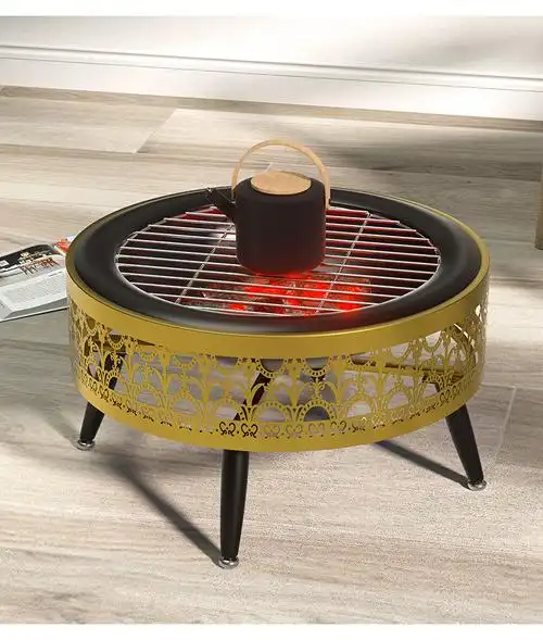 家用取暖烧火盆烤火盆炭火炉子户外烧烤炉家用木炭火盆室内取暖火炉架