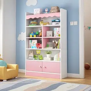 书架书柜儿童女孩公主小学生粉色卡通收纳少女心桌面房间家用卧室