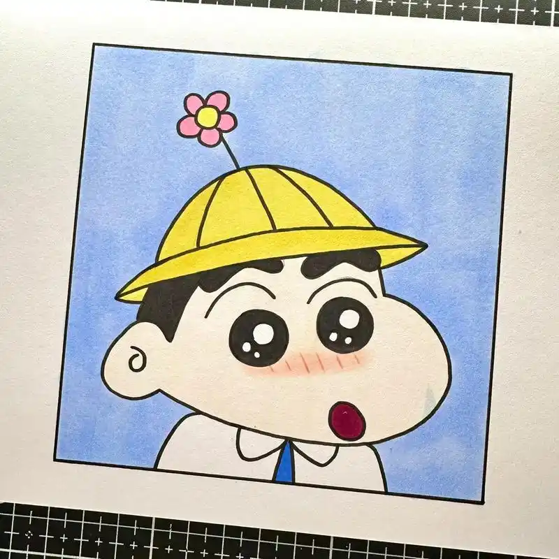 蜡笔小新简笔画卡通画绘画教程过程#简笔画 #画画 #蜡笔小新 - 抖音