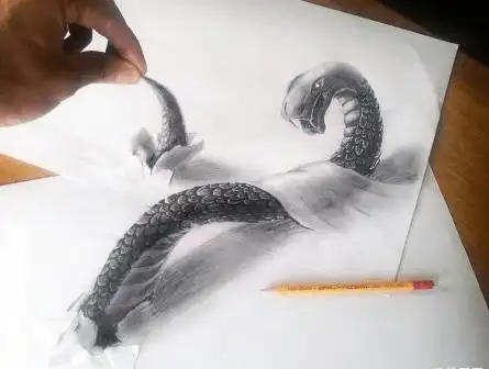 魅力3d立体铅笔画 次元结合