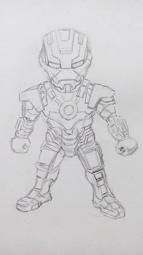 六款钢铁侠的简笔画