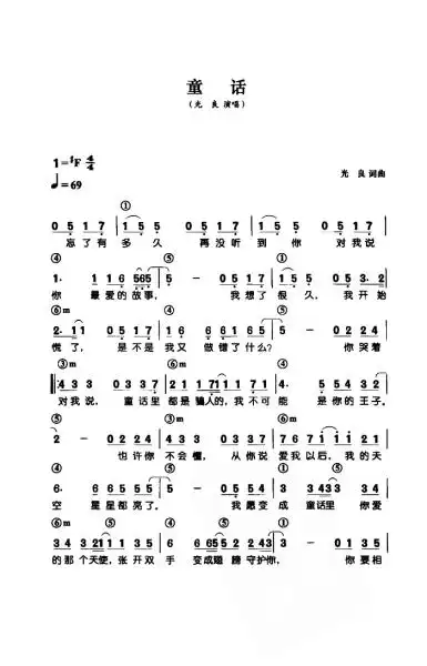 约定光良简谱(歌曲约定光良)