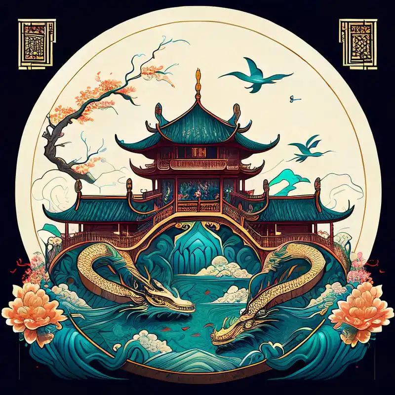 寄谢寥阳天,龙宫书未读.4k,简洁,静谧#百度ai绘图黑科技