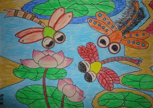 《美丽的蜻蜓》/少儿绘画作品/儿童画/网络美术馆_中国少儿美术教育网