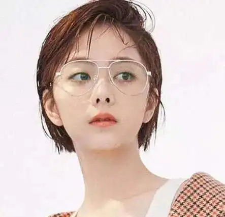 戴眼镜发型,菱形脸发型,女生发型