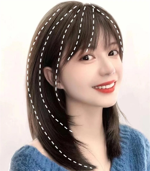 高层次中长直发 利落干练好打理_直发发型 - 美发站