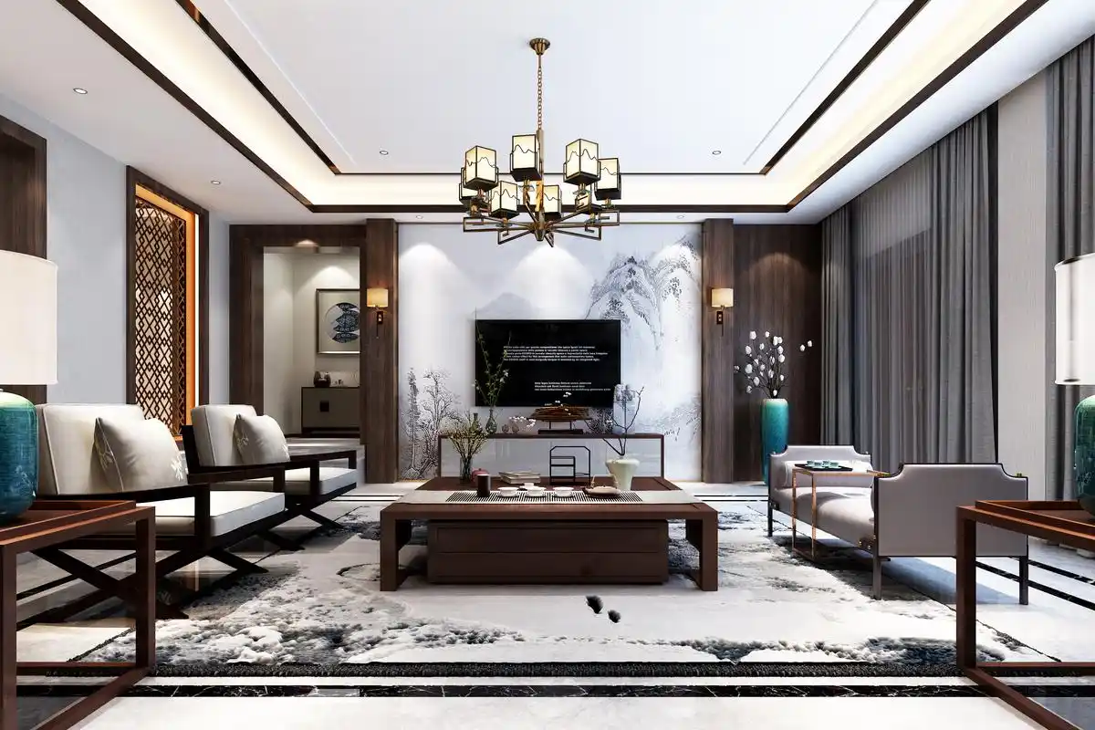 中式五居室470平米47万-豪门府邸装修案例-苏州房天下家居装修网