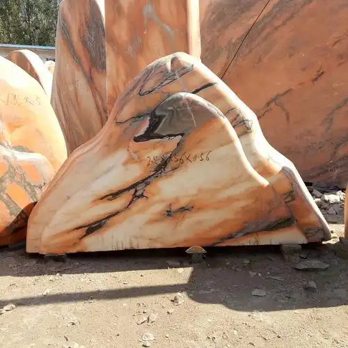 晚霞红风景自然石 观赏刻字立石  路口门牌石  景区风景大型石头