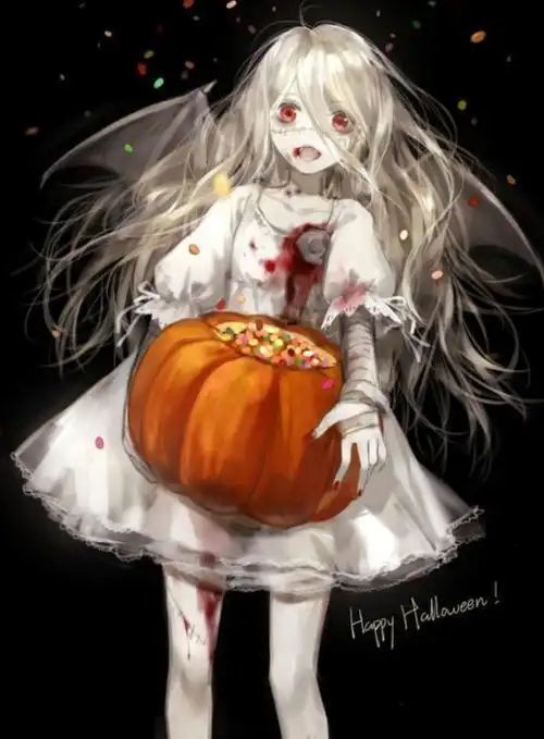 求个银发红眸抱南瓜的小恶魔是谁