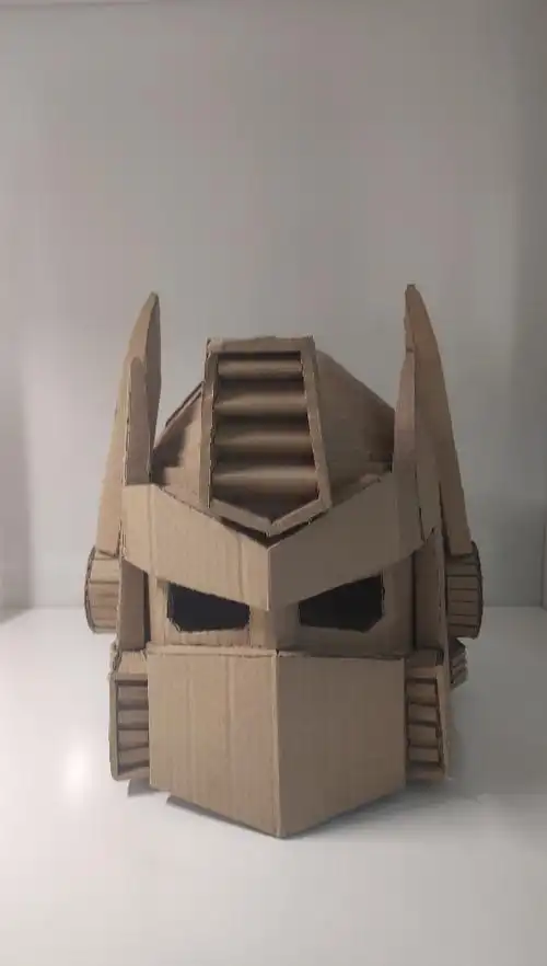 第一次给儿子制作的擎天柱头盔,有点粗糙._哔哩哔哩_bilibili