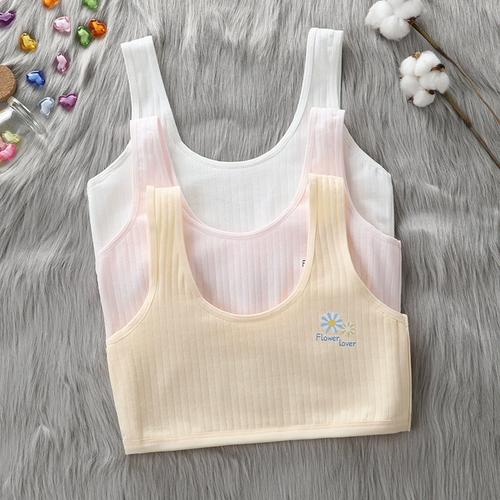 少女发育期文胸女小学生内衣纯棉儿童大童小背心内穿透气女孩裹胸