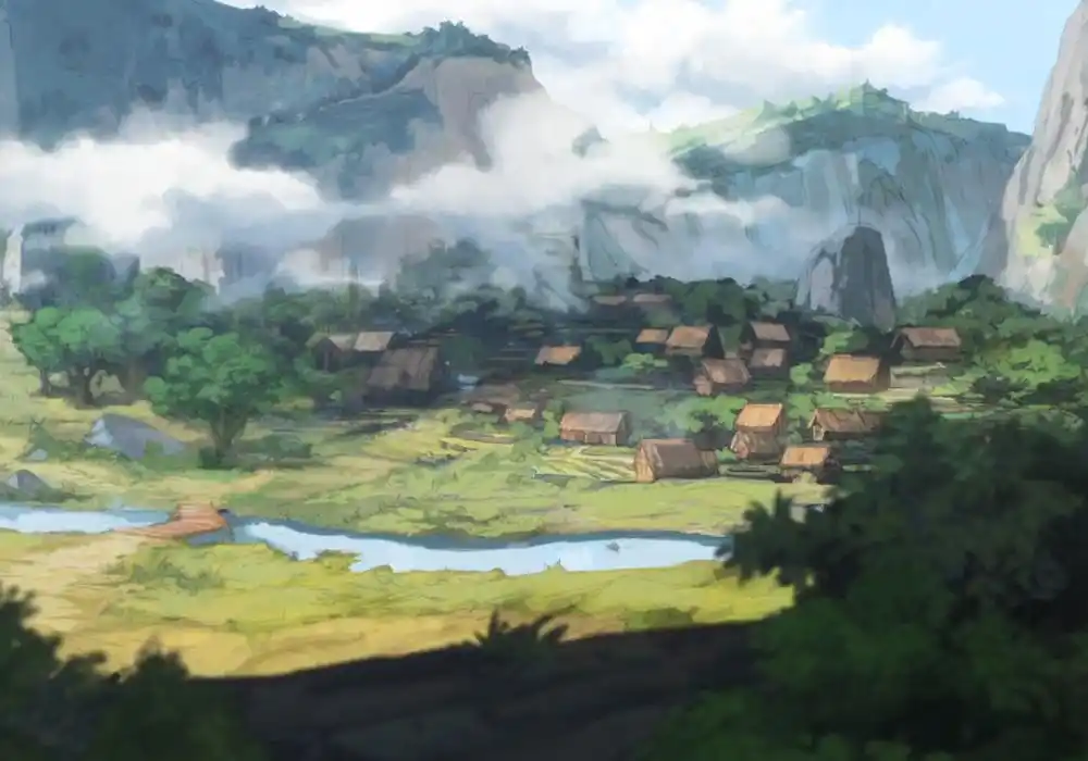 《天官赐福》谢怜外出收破烂,菩荠村风景如画,路人颜值也挺高!