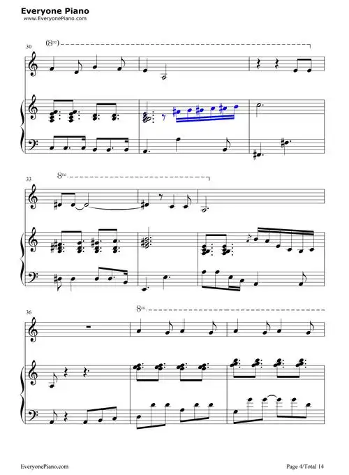 我要我们在一起-邓紫棋五线谱预览4