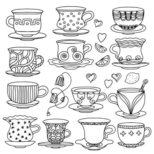 手绘的杯子设计元素素材免费下载(图片编号:1013364)-六图网