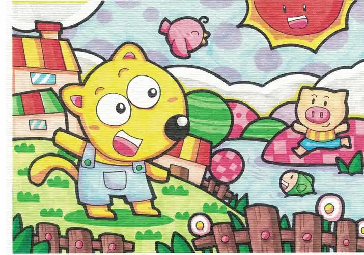 儿童画考级(5级)范画