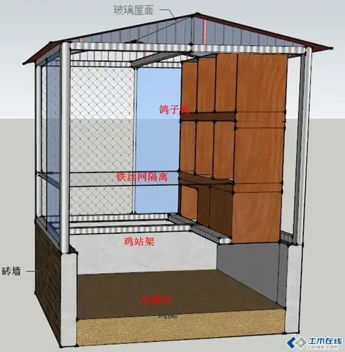 我自己设计的鸡鸽二合一窝