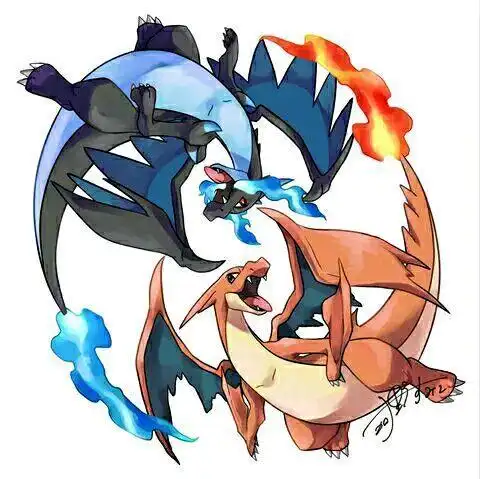 简笔画喷火龙x进化